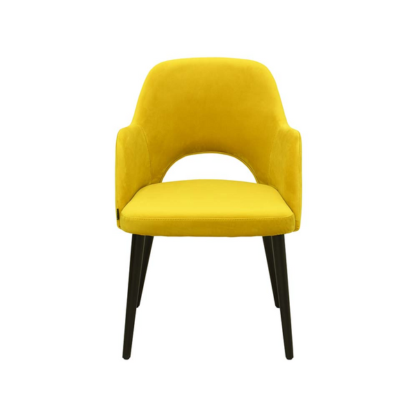 Gelber Stuhl aus Material oder Naturleder ✔ SUN-Modell