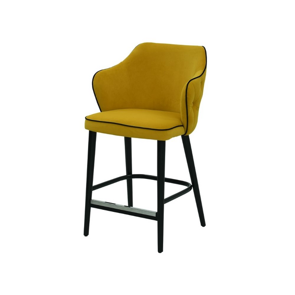 Gelber Stuhl für die Insel aus Stoff oder Leder ✔ ZOE-Modell