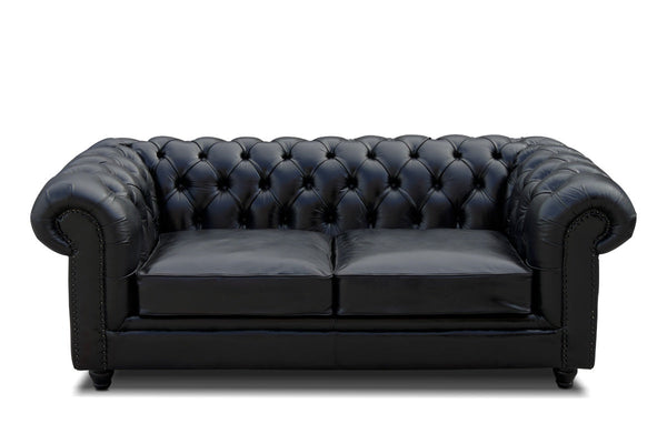 Chesterfield-Sofa aus Naturleder