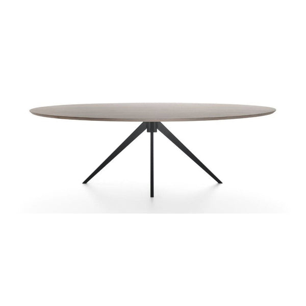 Ovaler Esstisch aus Massiver Eiche mit Filigranen Stahlfüßen |  Modell GENEVA