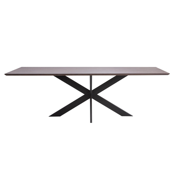 Eleganter Esszimmer Tisch aus Massiv Eiche mit Stahlfüßen |  Modell MIKADO SLIM A