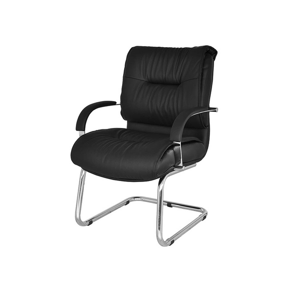 Ergonomischer Stuhl ohne Rollen aus Naturleder oder Stoff ✔ Modell BIG STAR V