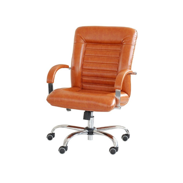 Günstiger ergonomischer Stuhl mit Rädern aus Leder oder Stoff ✔ Modell DALIA