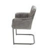 Stuhl aus natürlichem Büffelleder und Stahlbeinen ✔ Modell STEFANO P