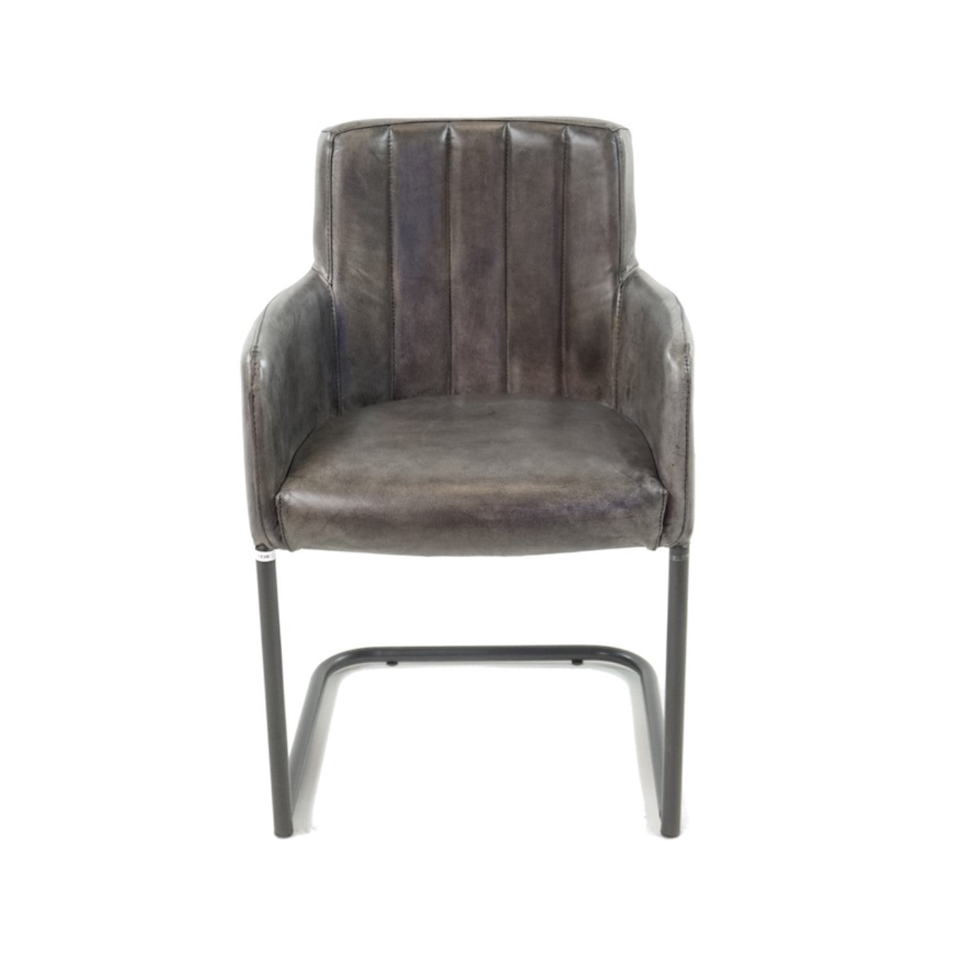 Stuhl aus natürlichem Büffelleder und Stahlbeinen ✔ Modell STEFANO P