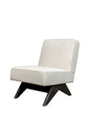Moderner Sessel ohne Armlehne aus Stoff und Holzrahmen | Modell DOMENICO