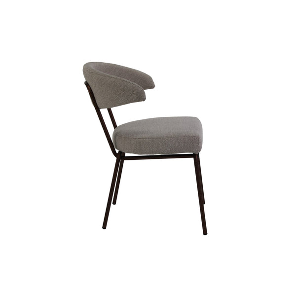Dining room chair velvet fabric and steel PARI HOME 24