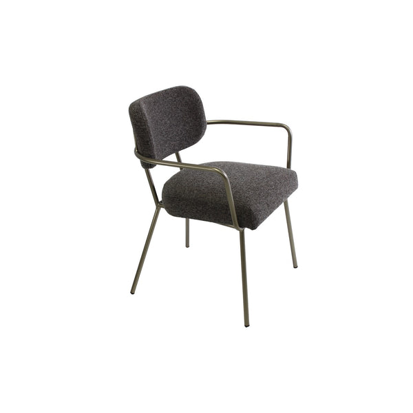 Dining chair velvet fabric and steel LISSIE IDEALO