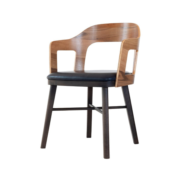 Stuhl aus Buchensperrholz und Walnussholz | Modell MOZI C