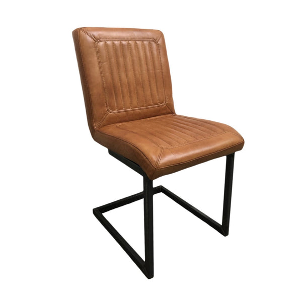 Esszimmer Stuhl aus Büffelleder ohne Armlehnen | Modell INDU BROOKLYN S