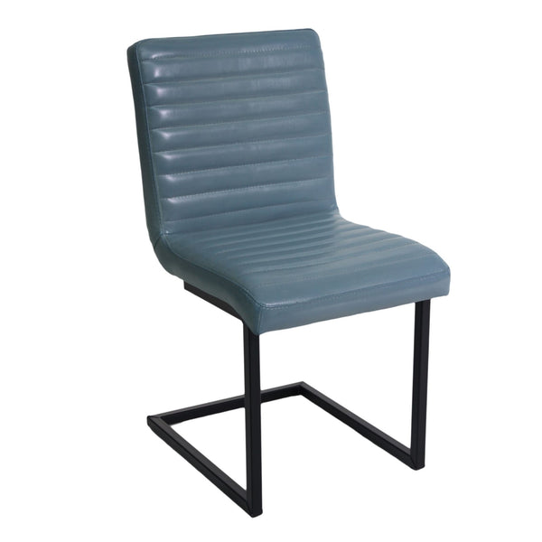 Blauer Esszimmer Stuhl ohne Armlehne | INDU WAVE S