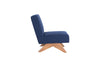 Moderner Fauteuil Lounge Sessel aus Holzrahmen und Stoff | DOMENICO-Modell