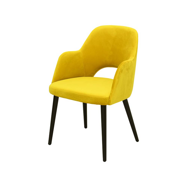 Gelber Stuhl aus Material oder Naturleder ✔ SUN-Modell
