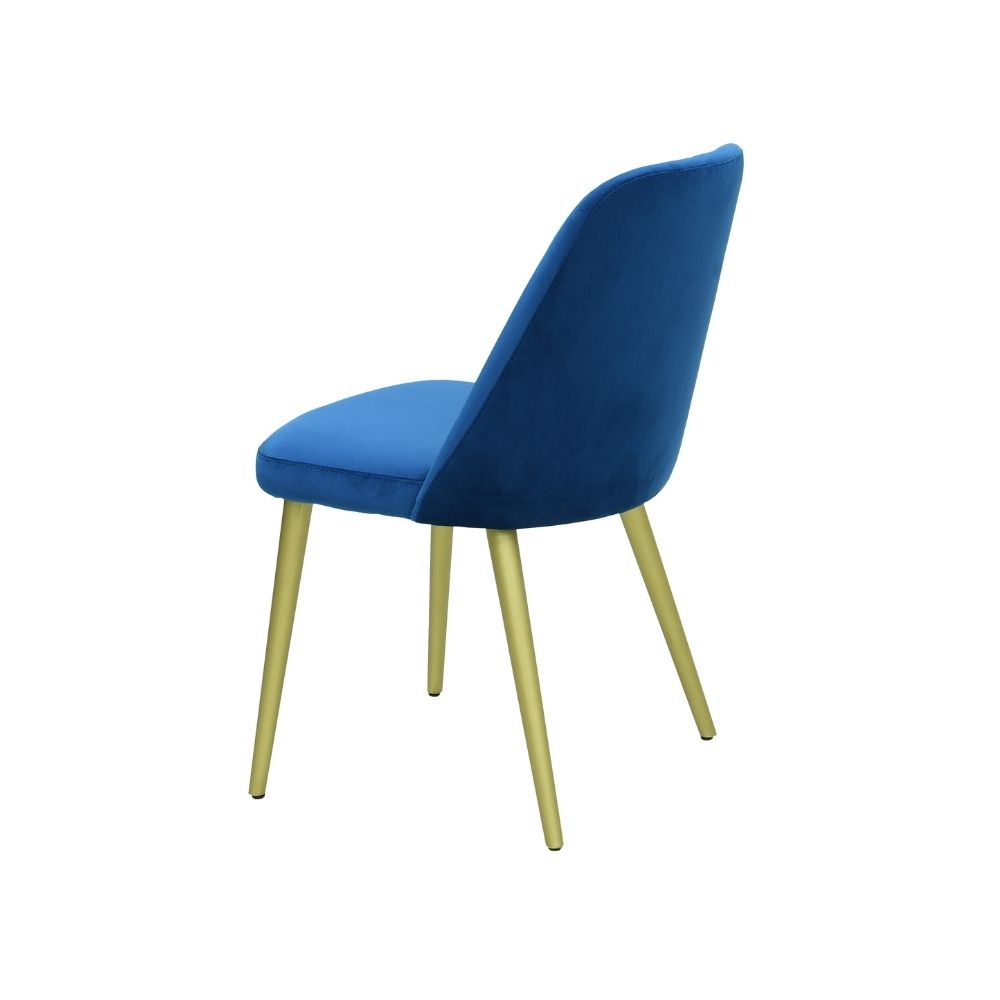 Blauer Küchenstuhl aus Stoff oder Leder ✔ Modell FOX