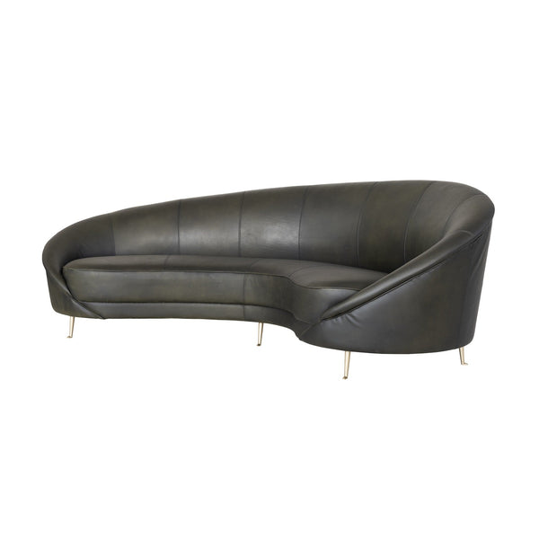 Halbrundes Sofa aus Leder | Modell YAN A