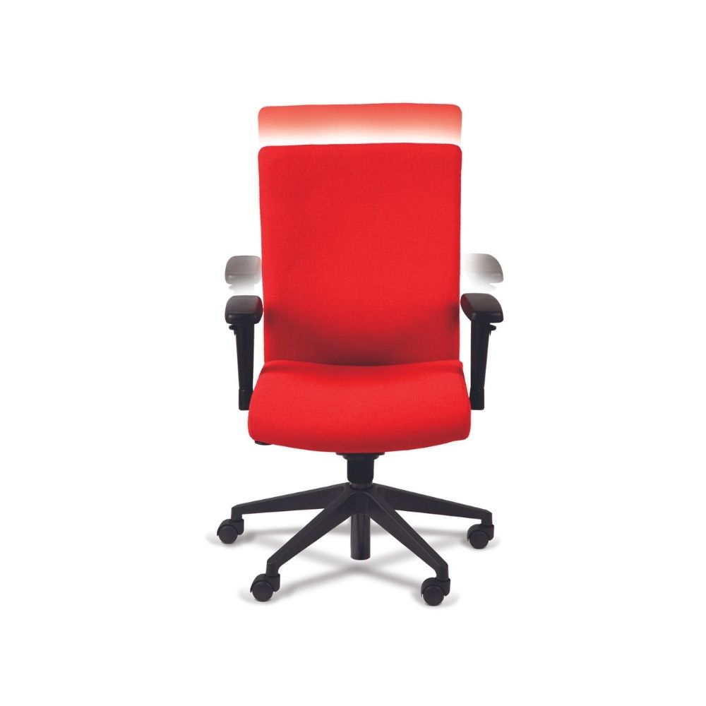 Chaise de bureau ergonomique en tissu ou revêtement en cuir avec accoudoirs en plastique | Modèle KEO
