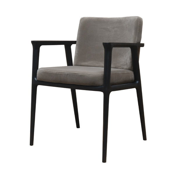 Moderner Stuhl mit Eschenholzstruktur und Stoffbezug | Modell GASPAO