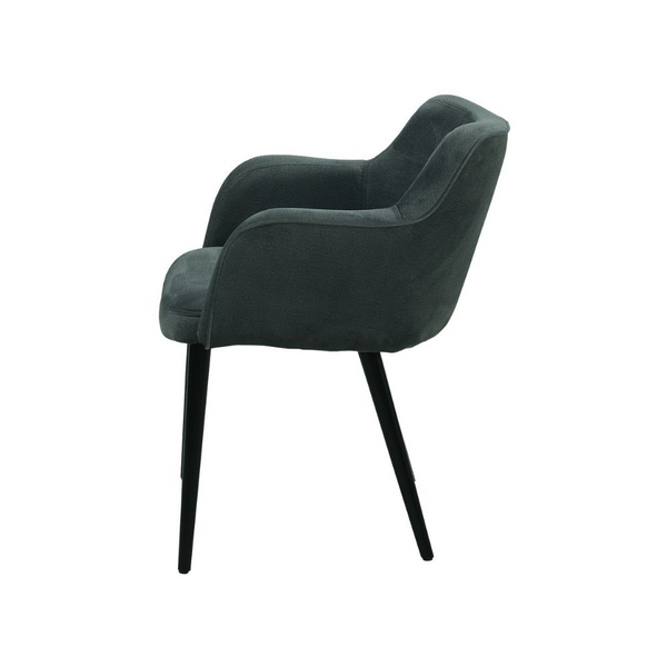 Dunkelgrüner Stuhl aus Material oder Naturleder ✔ PERDIX-Modell