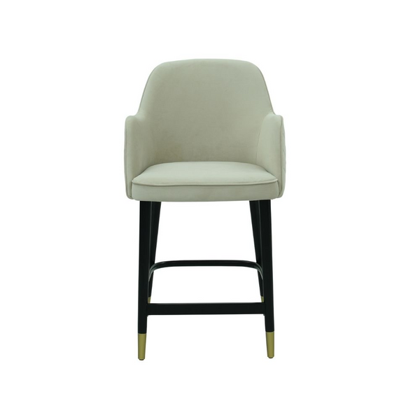 Weißer Stuhl für die Insel aus Stoff oder Leder ✔ Modell PINO X