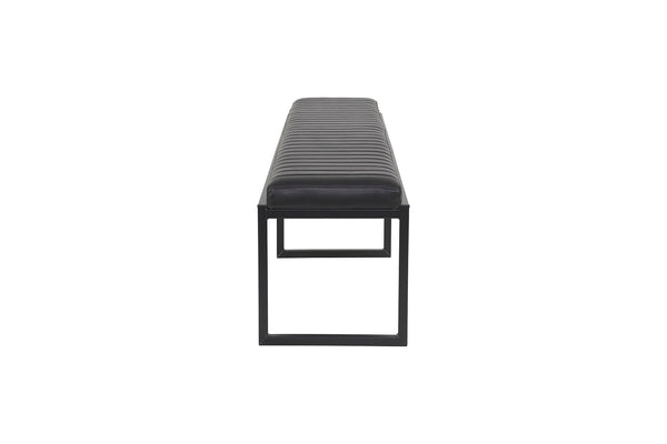 Eingangs-Garderobenbank Sitzbank aus Büffelleder oder Stoff mit Stahlrahmen | Modell SABI