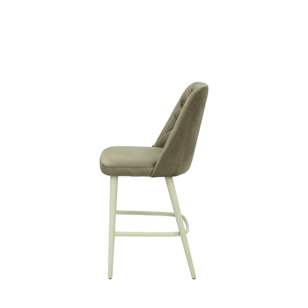 Stoff- oder Leder Kücheninsel Stuhl mit Holzbeinen  |  Modell SCOT