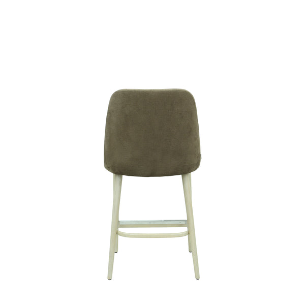 Stoff- oder Leder Kücheninsel Stuhl mit Holzbeinen  |  Modell SCOT