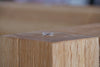 Esszimmertisch mit Glasplatte und Eichenholzfüßen | Modell RIO