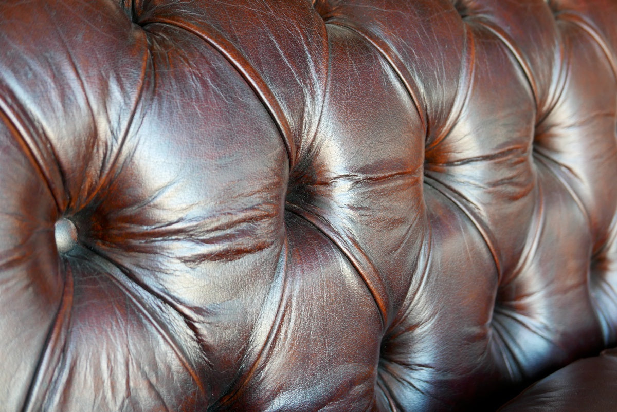 Chesterfield-Sofa aus Naturleder ✔ Langes Modell