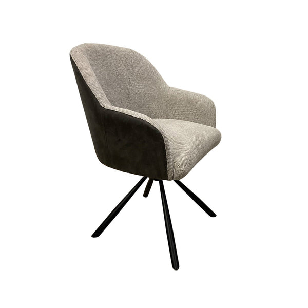 Stuhl aus Stoff und natürlichem Büffelleder ✔ Modell LUKA