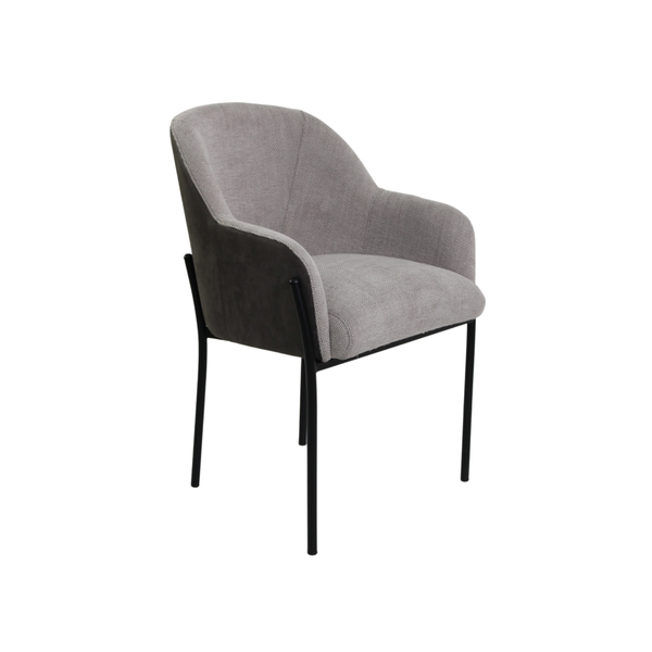 Stuhl aus Stoff und Naturleder ✔ Modell LUKA