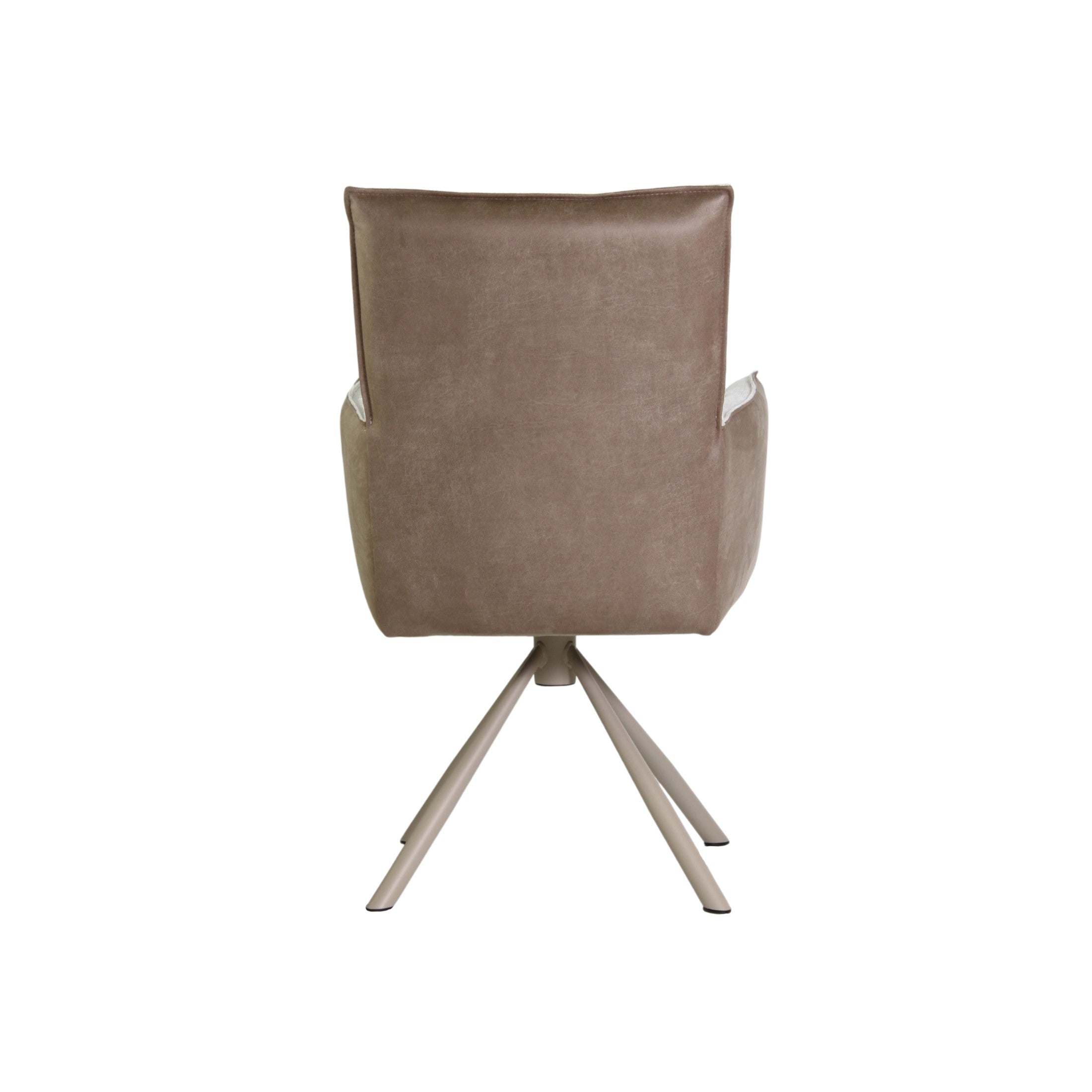 Beigefarbener Stuhl aus zwei Materialien ✔ Modell ZOLA B