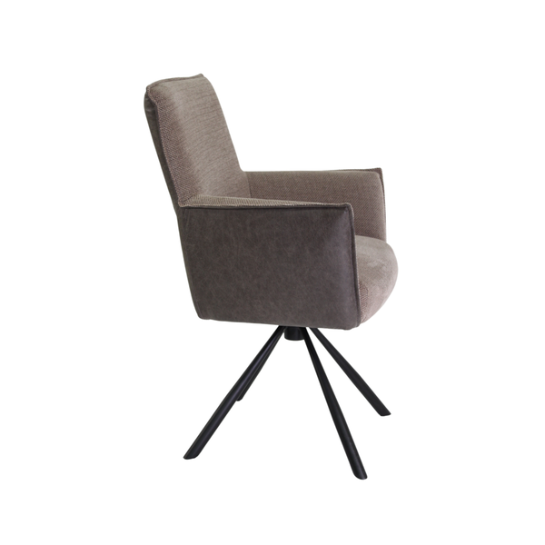 ZOLA II fabric and leather dining chair