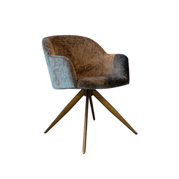 Stuhl mit goldenen Beinen und Stoff ✔ ISLAND-Modell