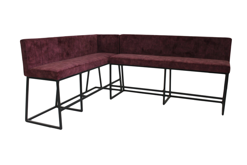 Elegante Bar-Sitzbank aus Stoff mit stabilem Stahlrahmen | Modell LUNA R