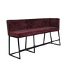 Elegante Bar-Sitzbank aus Stoff mit stabilem Stahlrahmen | Modell LUNA R