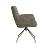 Grauer gepolsterter Stuhl aus Baltimore-Stoff ✔ Modell PISTA