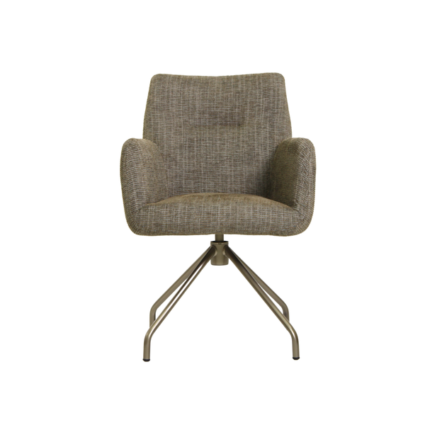 Grauer gepolsterter Stuhl aus Baltimore-Stoff ✔ Modell PISTA
