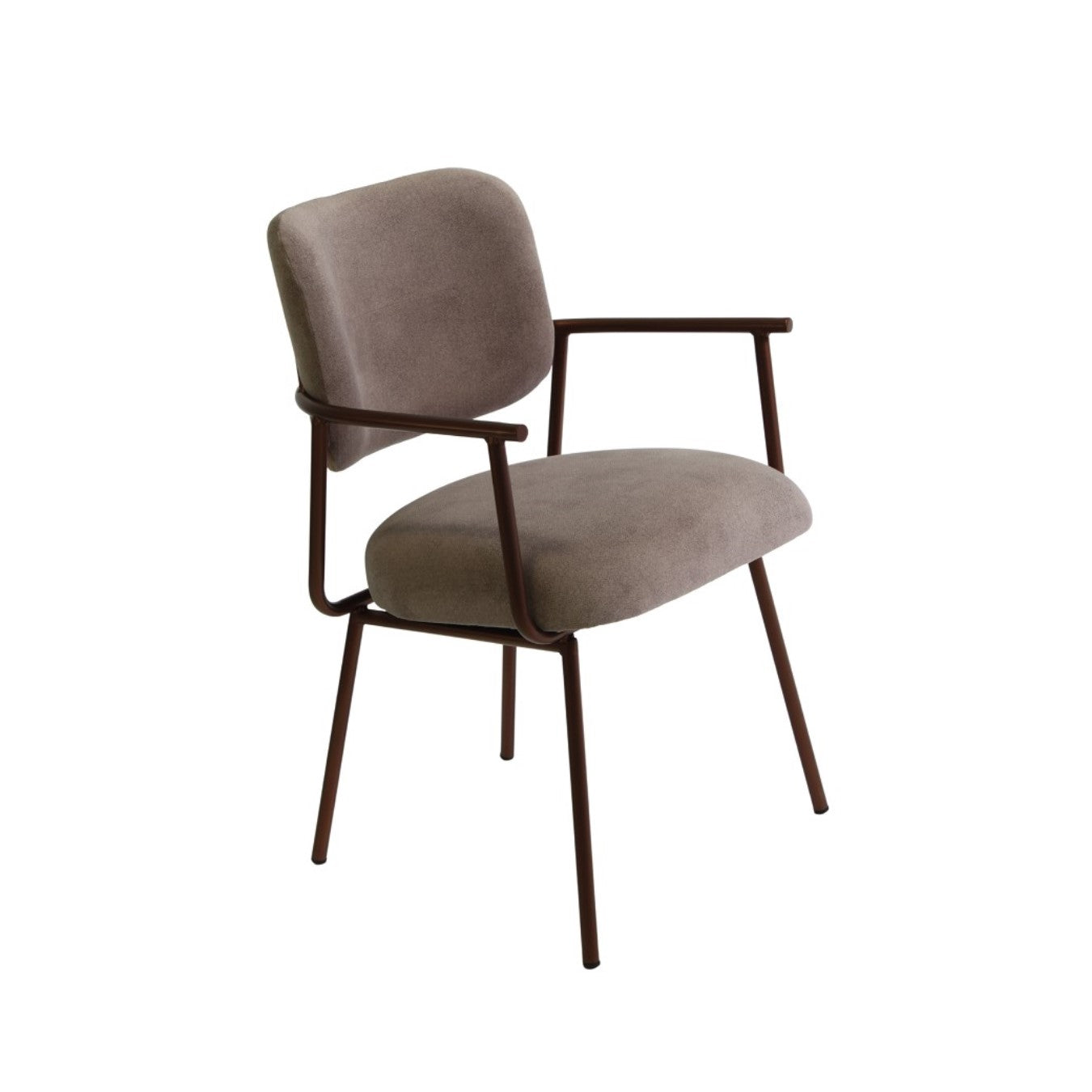 Moderner Stuhl mit Metallstruktur und Bouclé-Polsterung | Modell LAU