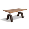 Esszimmer Tisch mit Massiver Eichenholzplatte und Stahlfüßen | DETROIT KIKA