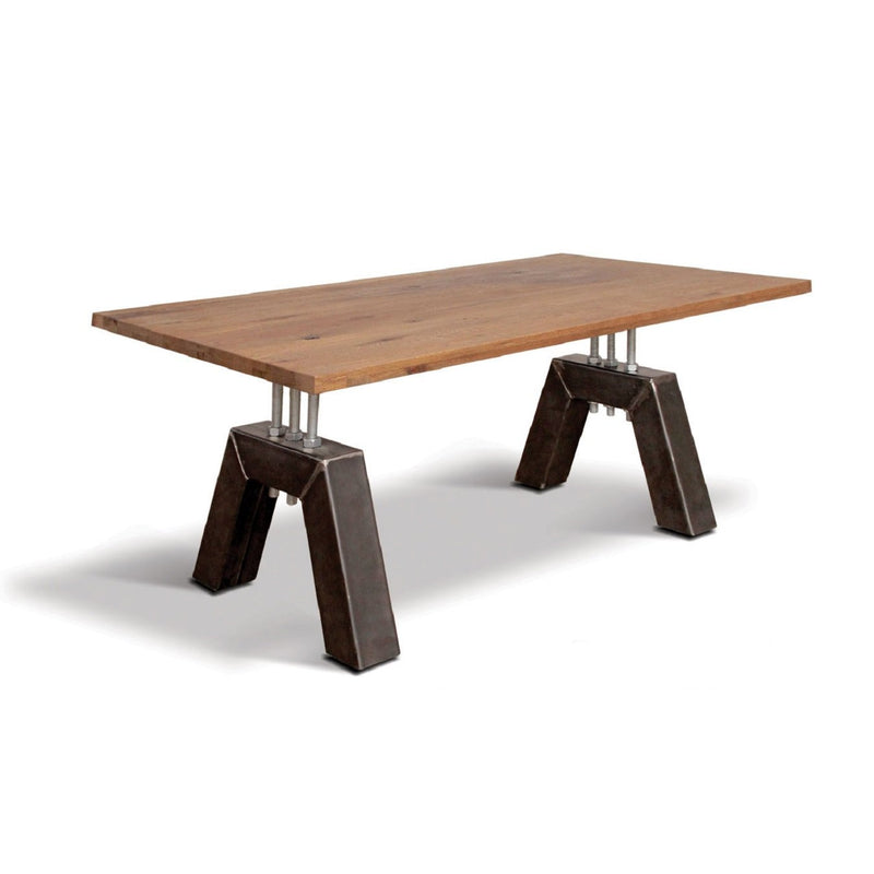 Esszimmer Tisch mit Massiver Eichenholzplatte und Stahlfüßen | DETROIT KIKA