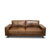 Leder Sofas Couches Cognac, Schwarz, Grün, Rot Farbe und Beine aus Eiche