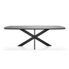 Dining table made of oak with steel frame Home24 MIKA