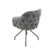 Dining chair in velvet fabric and steel automatically rotating ROCO