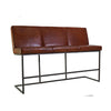 Elegante Bar-Sitzbank aus Büffelleder mit stabilem Stahlrahmen | Modell FLEET 75