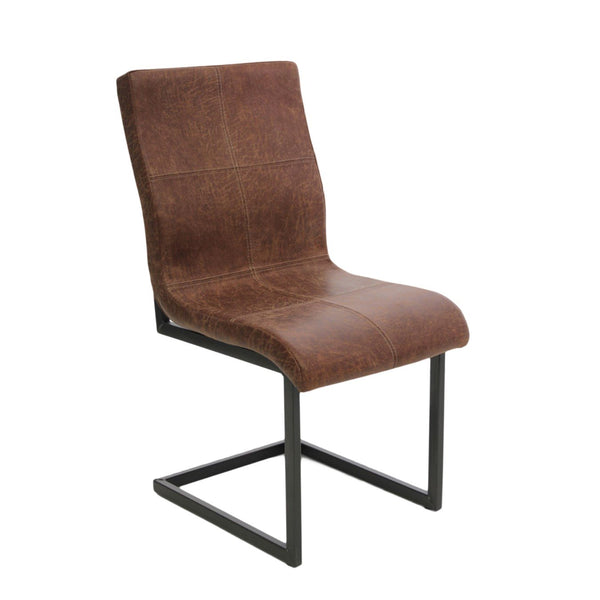 Brauner Esszimmer Stuhl ohne Armlehne | INDU QUADRANT LUTZ