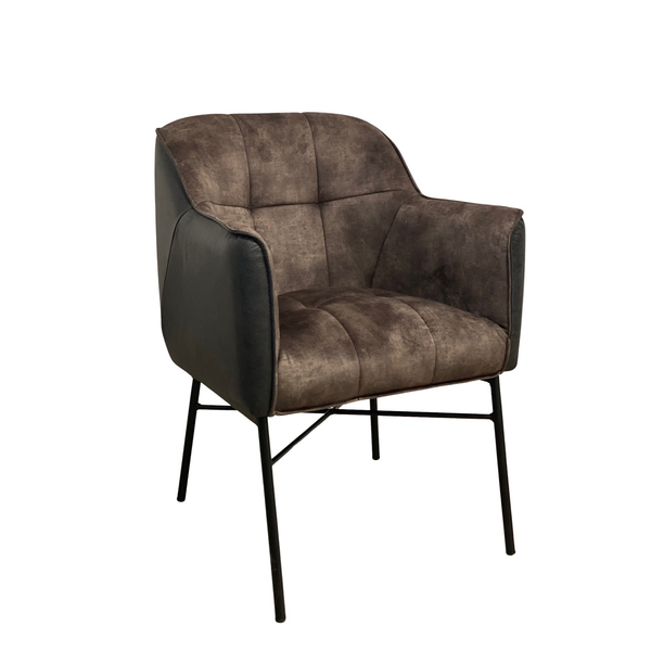 DINO IDEALO fabric and leather dining chair