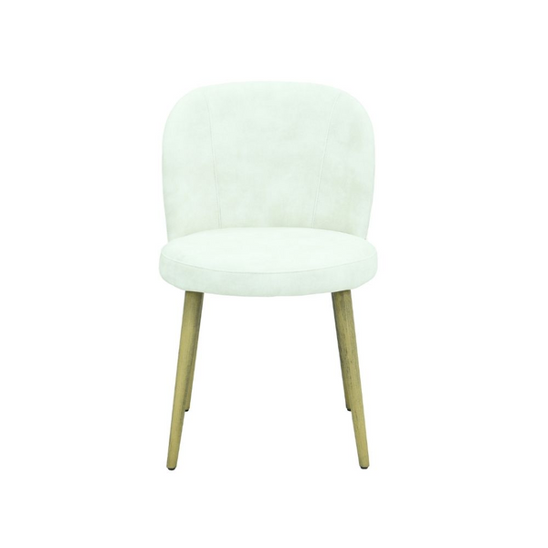 Weißer Küchenstuhl aus Stoff oder Leder | Modell SAM