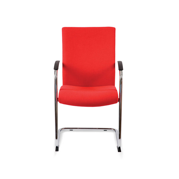 Roter Bürostuhl ohne Rollen ✔ Modell KEO