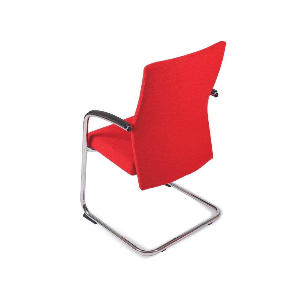 Roter Bürostuhl ohne Rollen ✔ Modell KEO