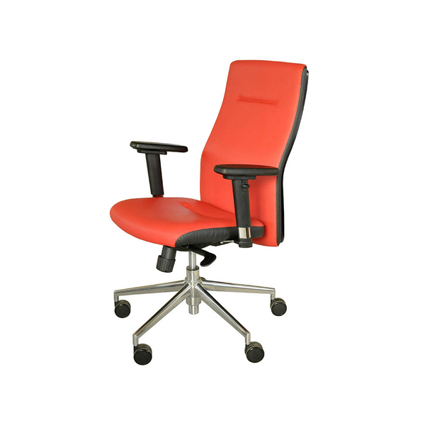 Drehbarer Bürostuhl aus Leder oder Stoff | Modell ONIX